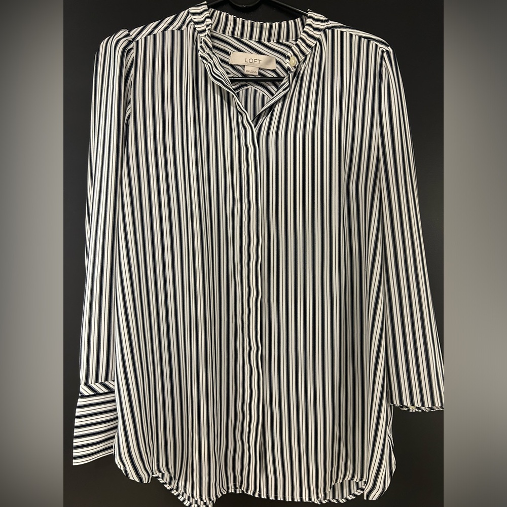 Striped LOFT Maternity Blouse